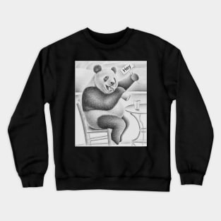 Drawing Panda Sign Crewneck Sweatshirt